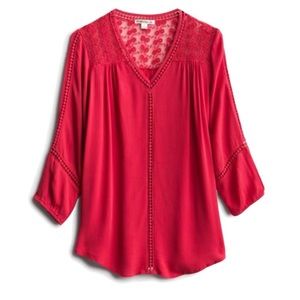 JohnPaulRichard Laced Crochet Detailed Top. Size Medium.